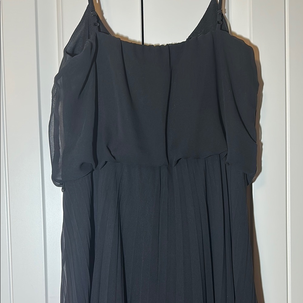 Bisou Bisou Black Scoop Neck Spaghetti Strap Maxi Empire Waist Dress - 4 - Picture 4 of 10